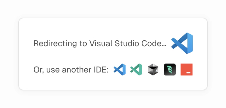 IDE selector for VS Code forks